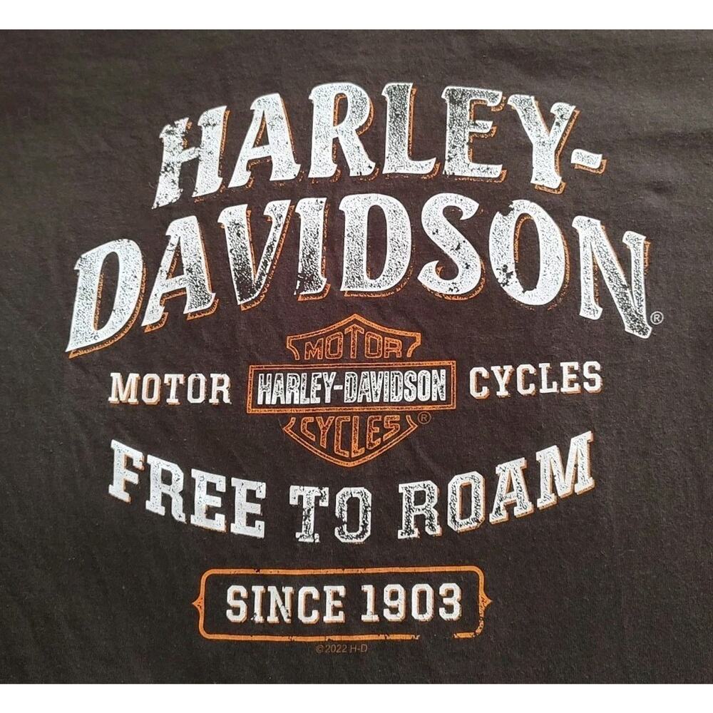 Men's Harley Davidson Free To Roam Danbury CT. Short Sleeve Shirt - XLarge
